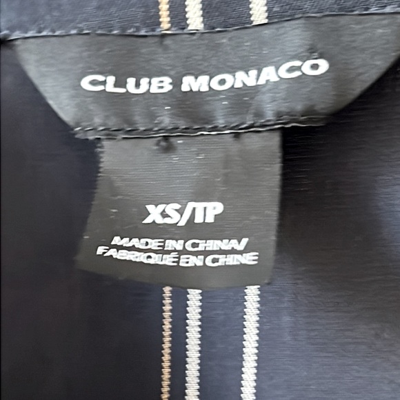 Club Monaco Lady long sleeves dress, blue in colors with stripes. XS/TP - Picture 3 of 4